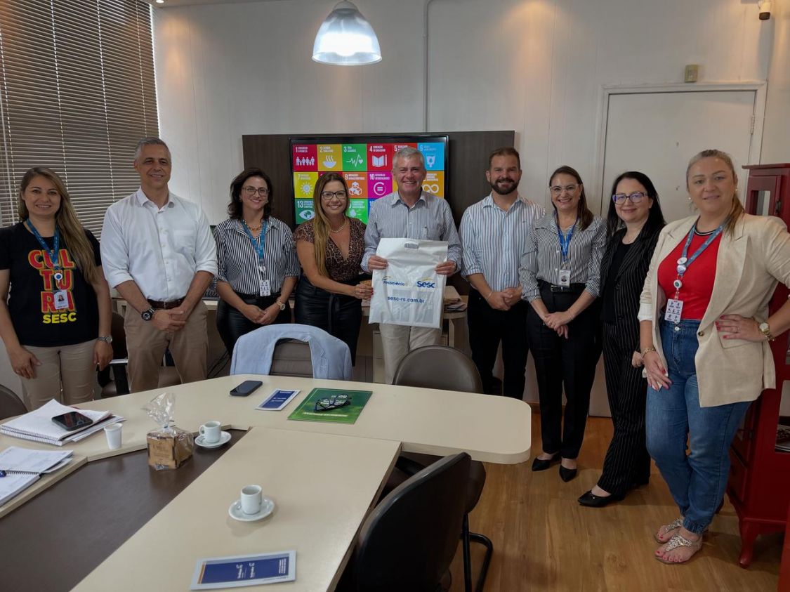 Sindilojas Costa Doce, Sebrae, Sesc e Senac realizam uma visita ao Prefeito de São Lourenço do Sul, Zelmute Marten.