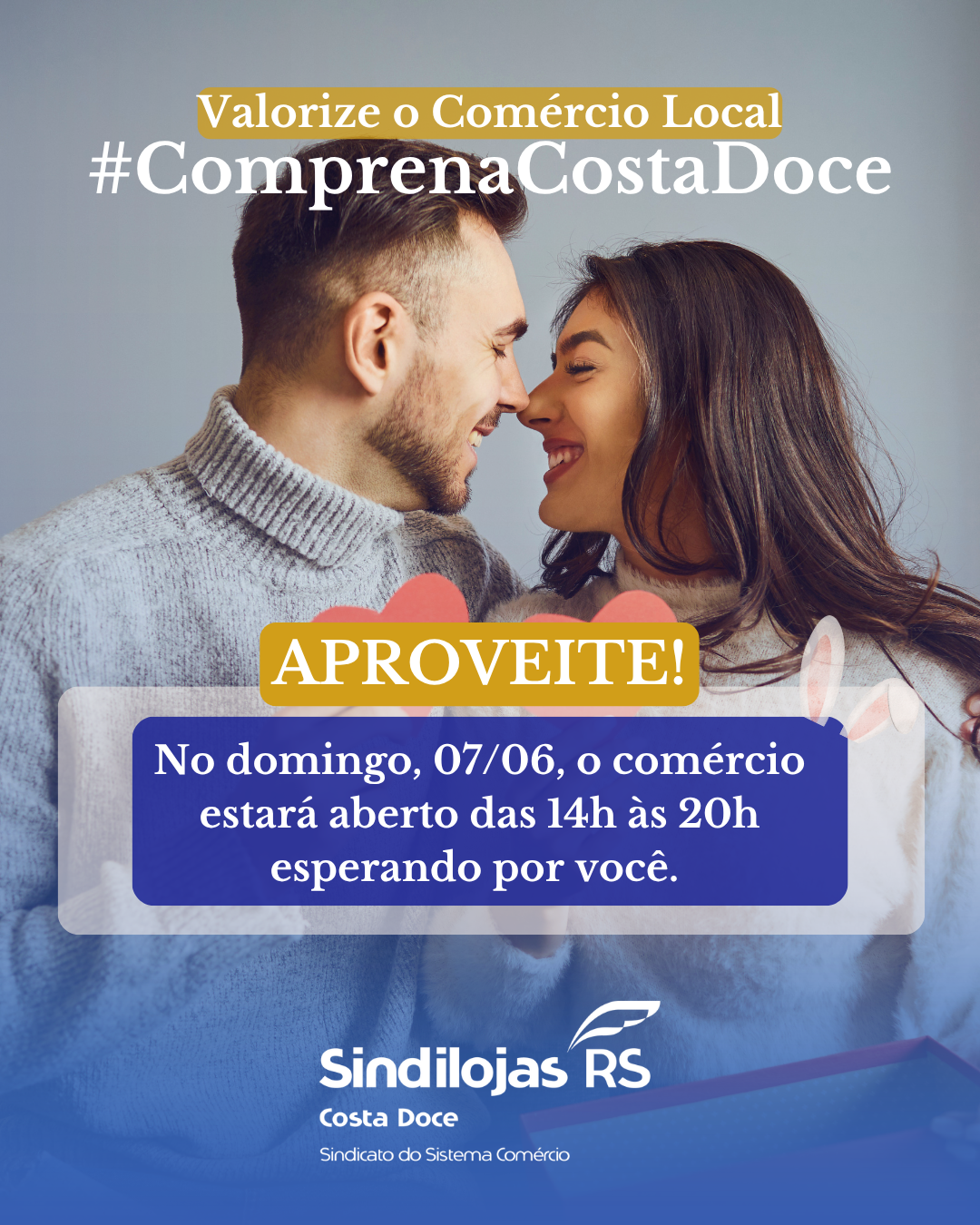 Comércio de Camaquã estará aberto neste domingo para as compras de Dia dos Namorados